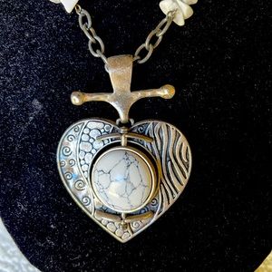 Heart Shaped Stone Necklace